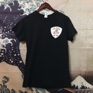 The story so far black flower shirt